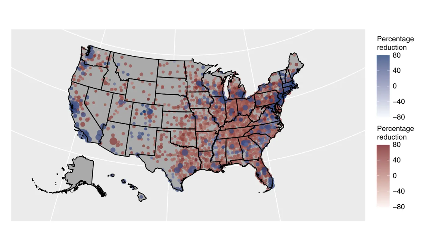 Figure from “Partisan differences in physical distancing are linked to health outcomes during the COVID-19 pandemic”